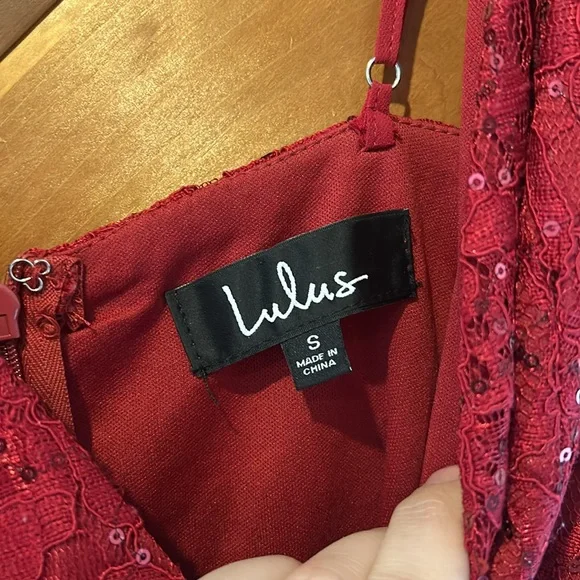 Lulus Endless Enchantment Red Sequin Lace Maxi Dress - Picture 9 of 12